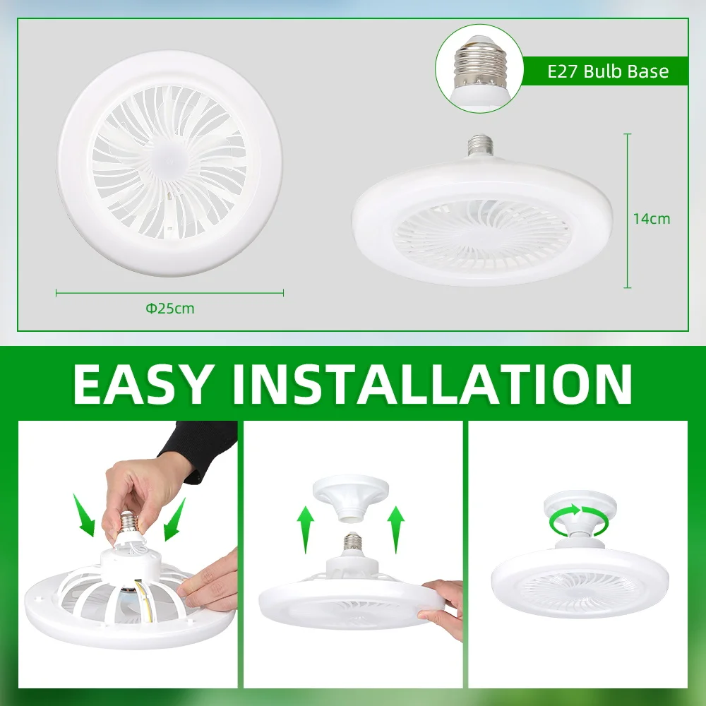Ventilador de teto com lâmpada - Imagem 6
