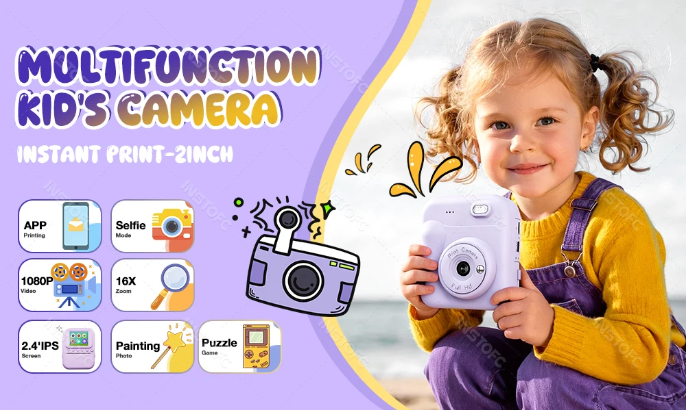 Câmera Digital c/ impressão instantânea (Acompanha MicroSD 32GB) - Imagem 15