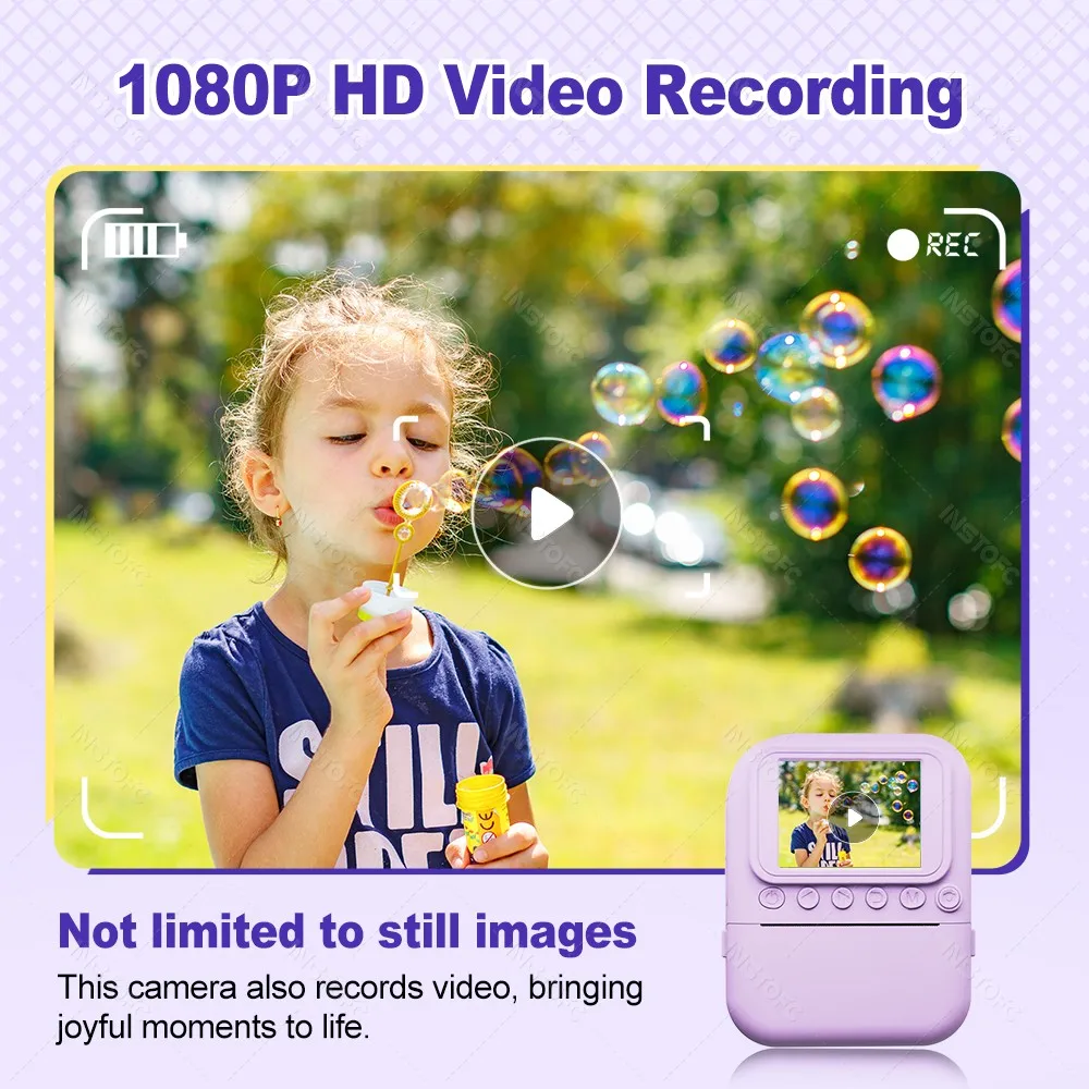 Câmera Digital c/ impressão instantânea (Acompanha MicroSD 32GB) - Imagem 4