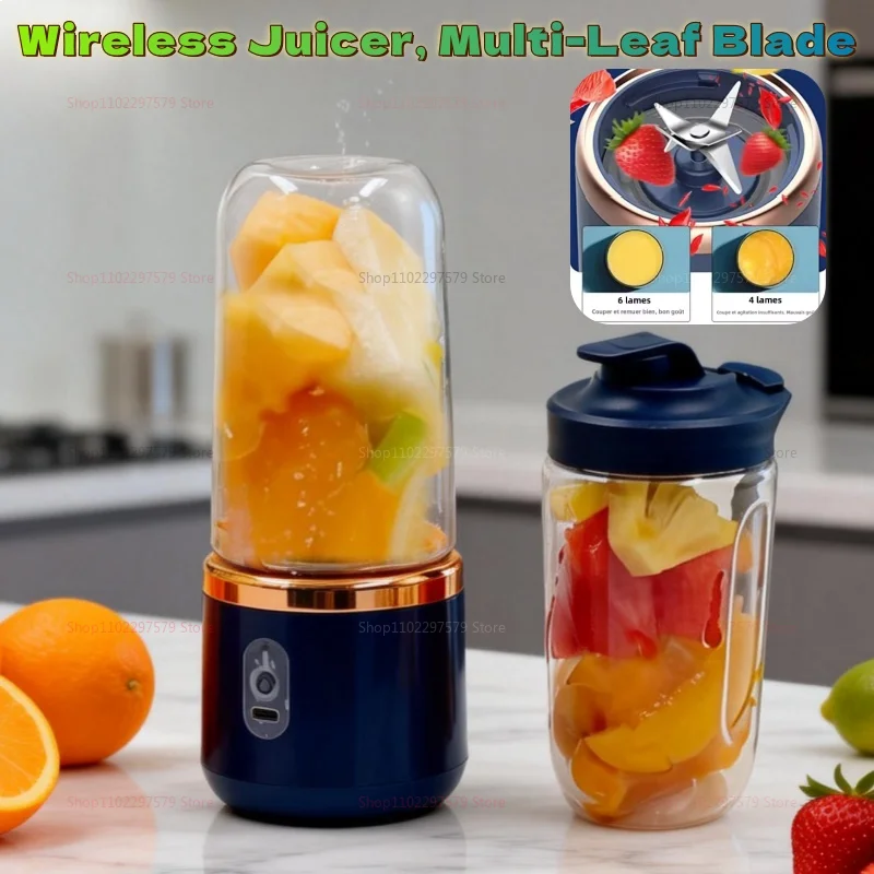 Mini liquidificador portátil - Dois copos 400ml - Imagem 5
