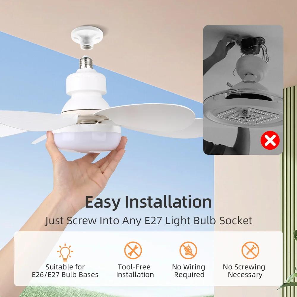 Ventilador de teto com lâmpada - Imagem 32