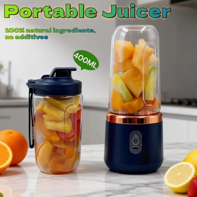 Mini liquidificador portátil - Dois copos 400ml - Imagem 13