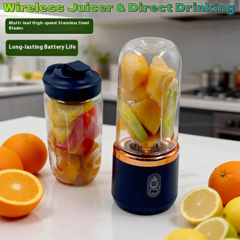 Mini liquidificador portátil - Dois copos 400ml - Imagem 2