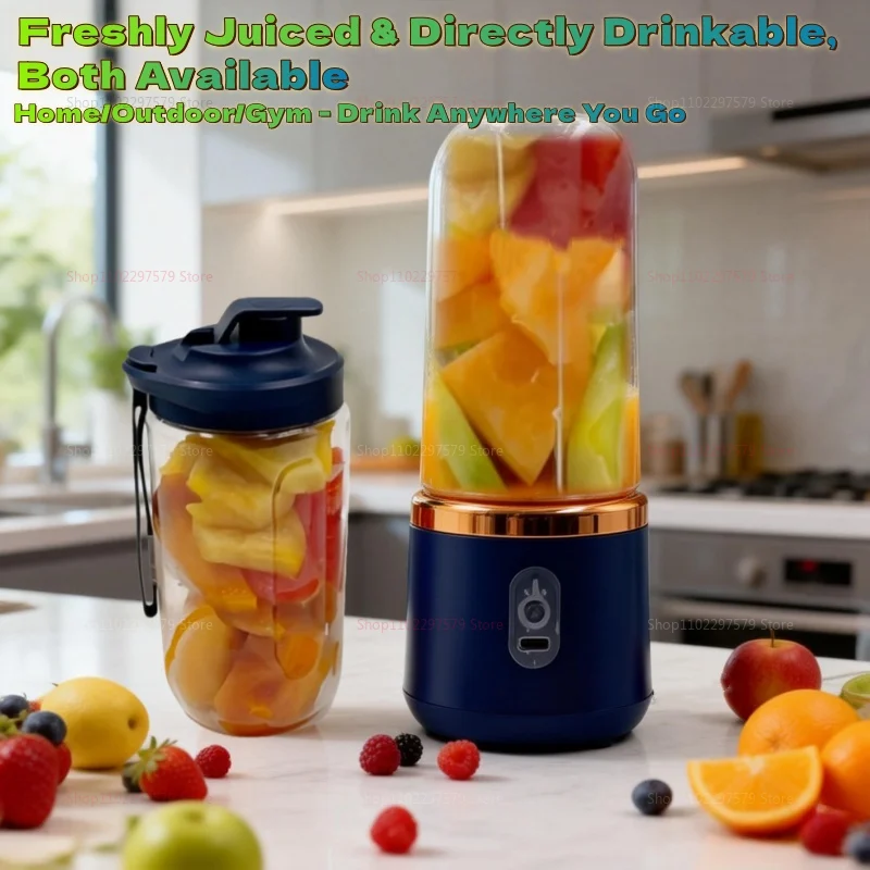 Mini liquidificador portátil - Dois copos 400ml - Imagem 3