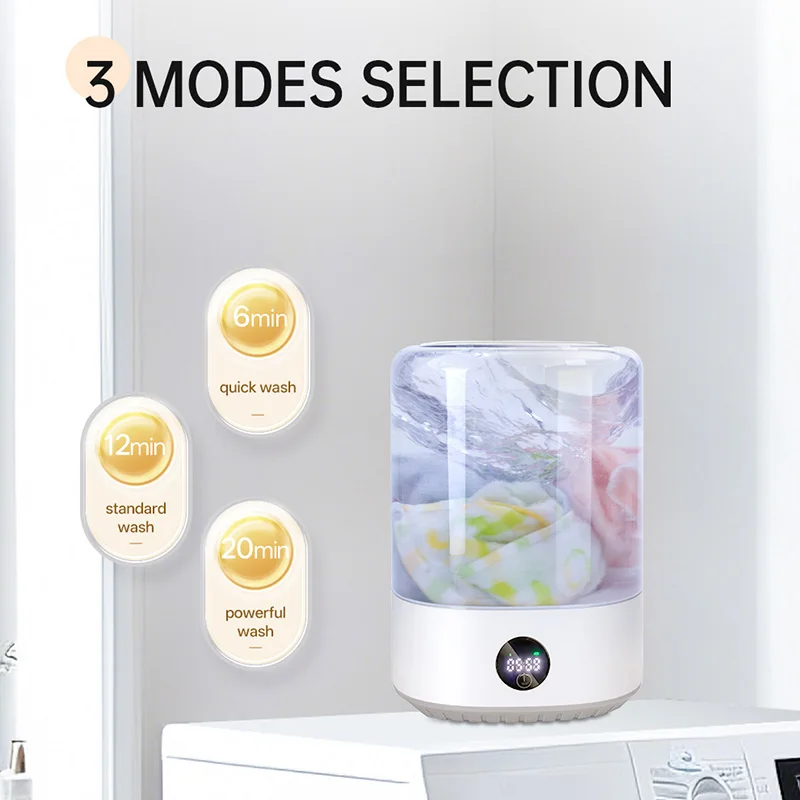 Mini Máquina de Lavar portátil / Sem fio - inteligente 4L - Imagem 2